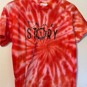 Port and Company Red Tie-Dye Kids Tee